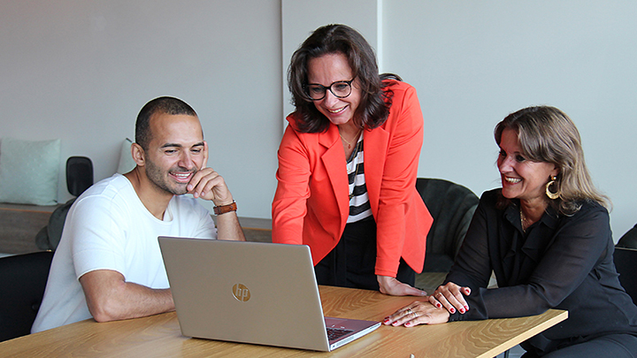Coaches Hidayet Bahadin, Irma Coeymans en Wilma Hosang