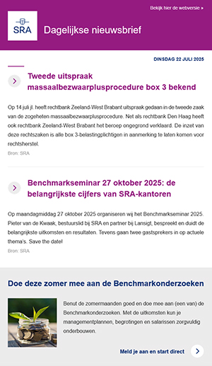 SRA-Nieuwsbrief
