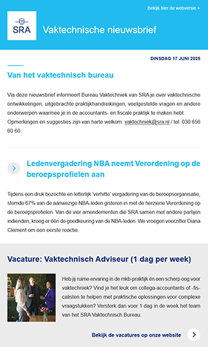 Vaktechnische nieuwsbrief