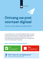 Flyer Belastingdienst: Ontvang uw post voortaan digitaal